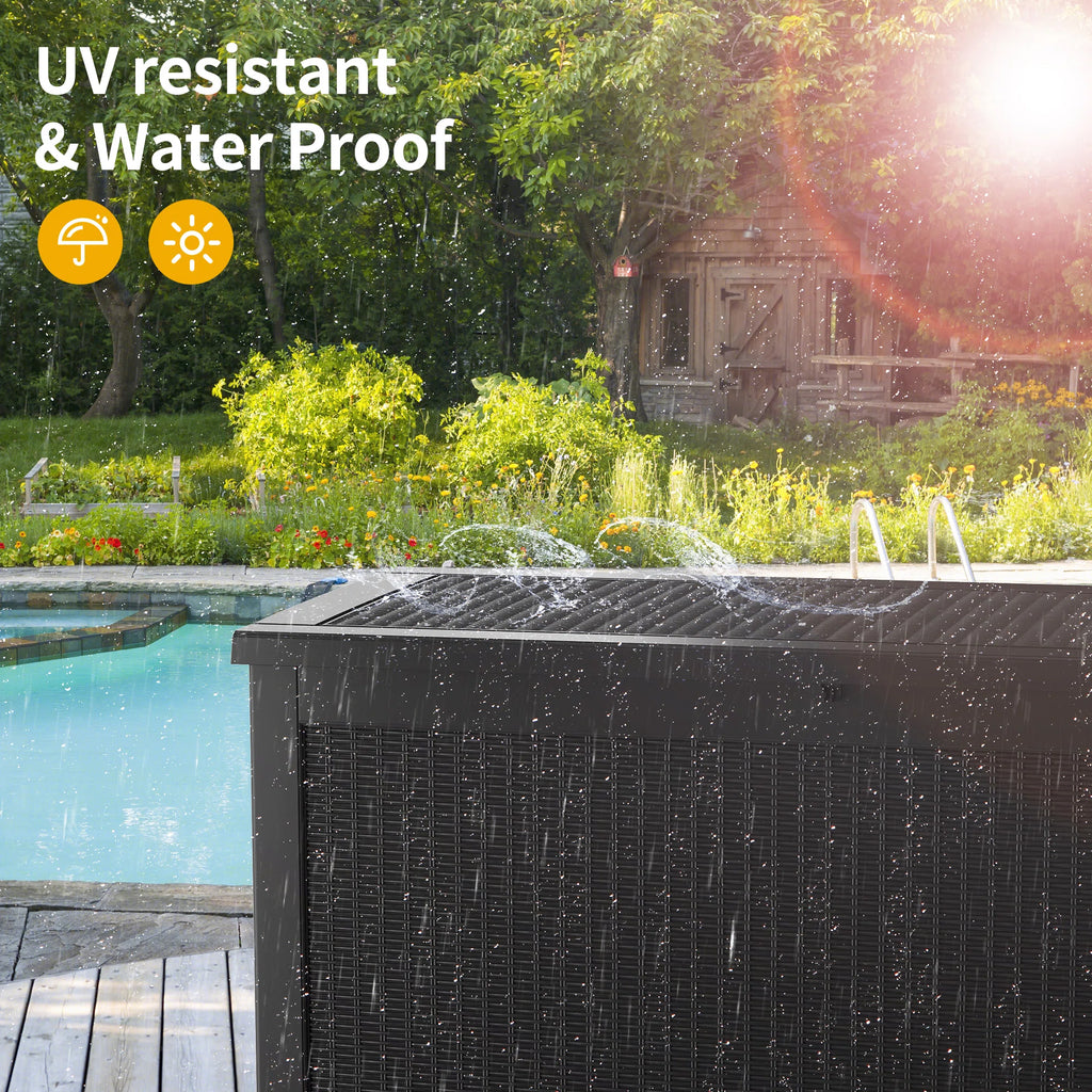 Chic Crate - 260 Gallon Water Resistant Resin Lockable Deck Box