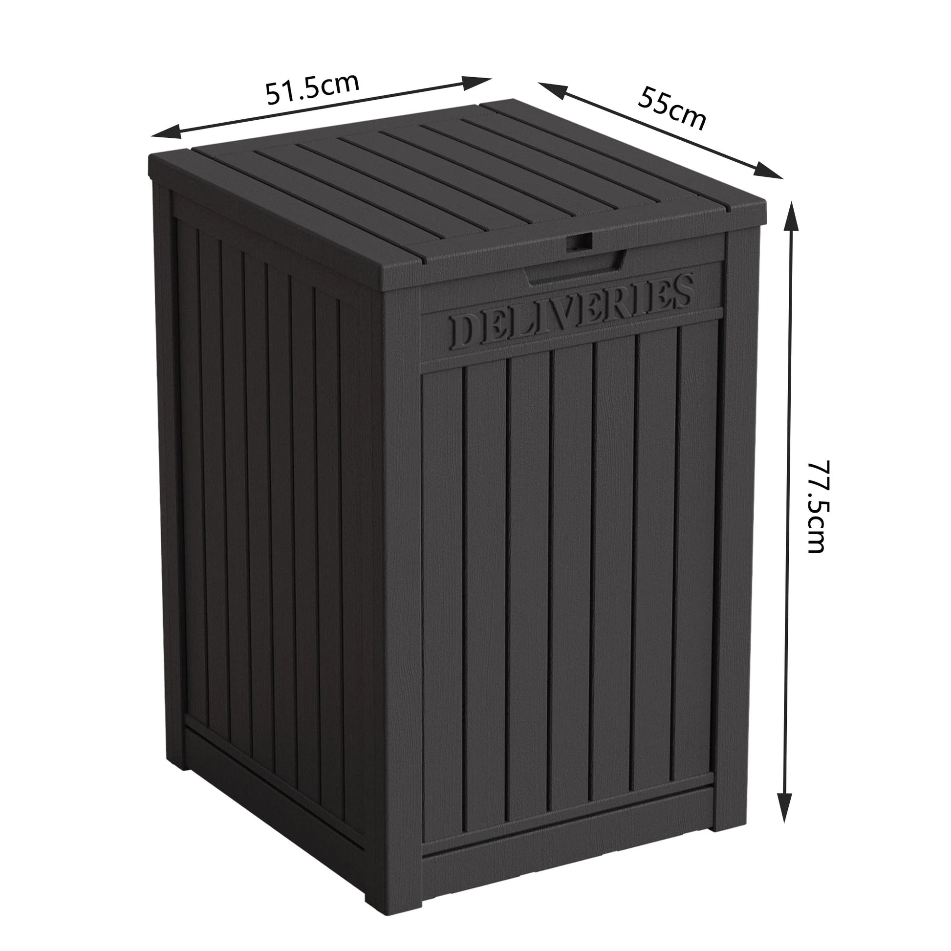 Chic Crate-Package Delivery Box, Large Lockable Storage Box, Double-Wall Resin Outdoor Package Delivery And Waterproof Deck Box For Porch, Patios