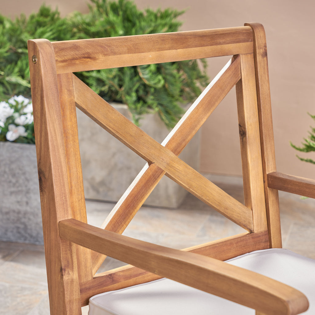 Outdoor Wicker Dining Chairs Set of 2 All-Weather Patio Chairs for Garden