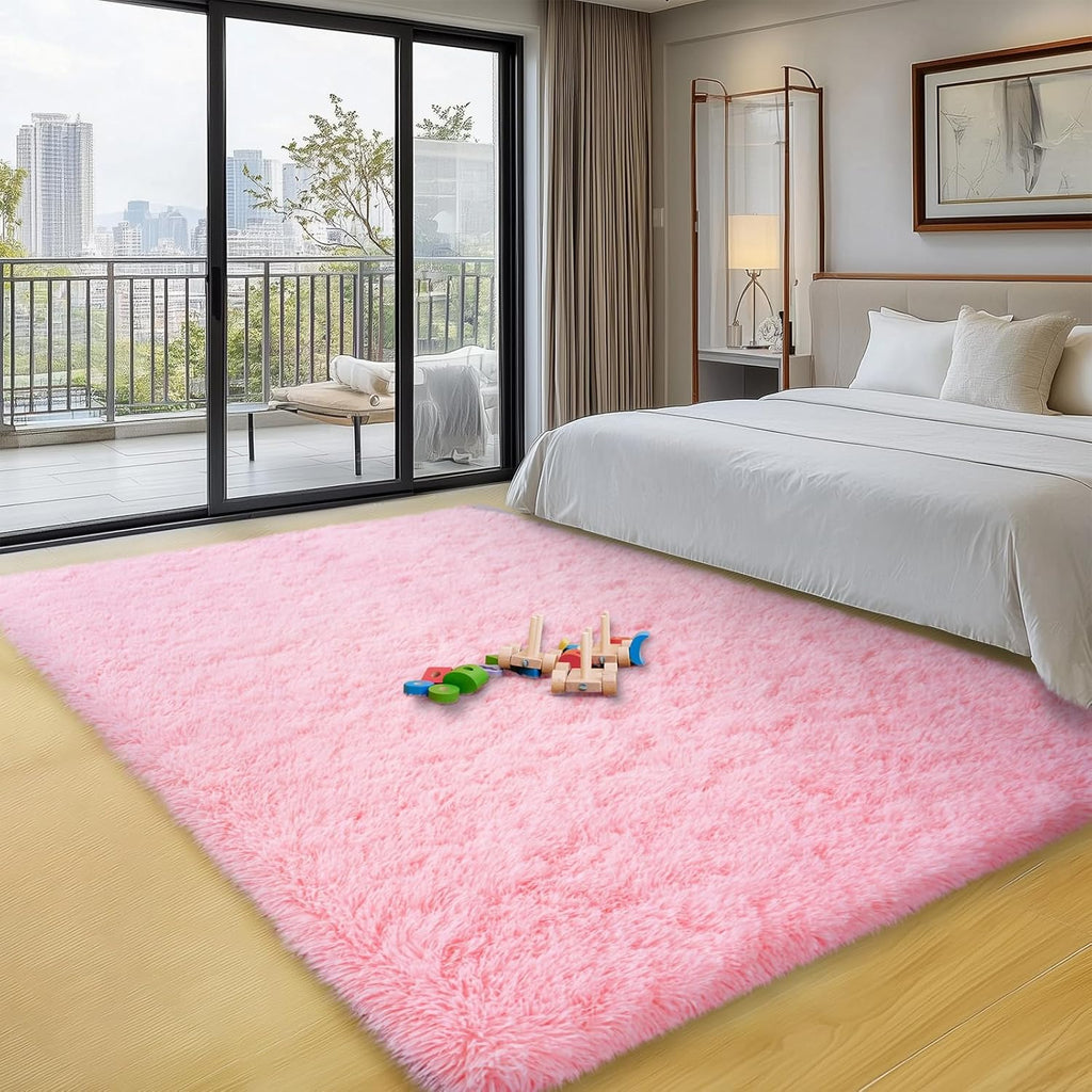 3x5 Fluffy Area Rugs for Living Room Bedroom, Soft Shag Kids Rug Small Carpet Home Decor