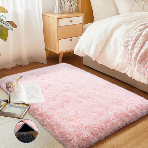 2x3 Fluffy Area Rugs for Bedroom Living Room, Small Soft Shag Fuzzy Shaggy Carpets for Kids Boys and Girls Dorm Home Decor