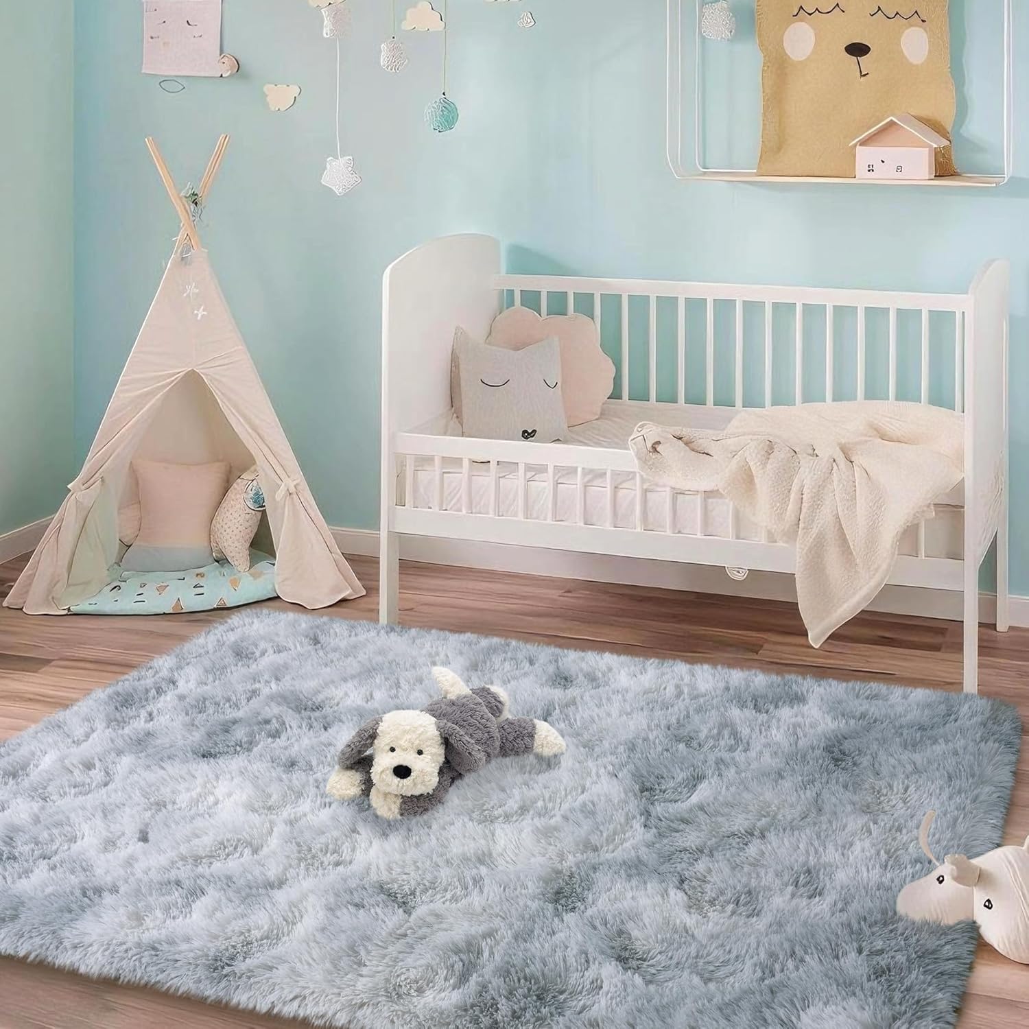 3x5 Fluffy Area Rugs for Living Room Bedroom, Soft Shag Kids Rug Small Carpet Home Decor