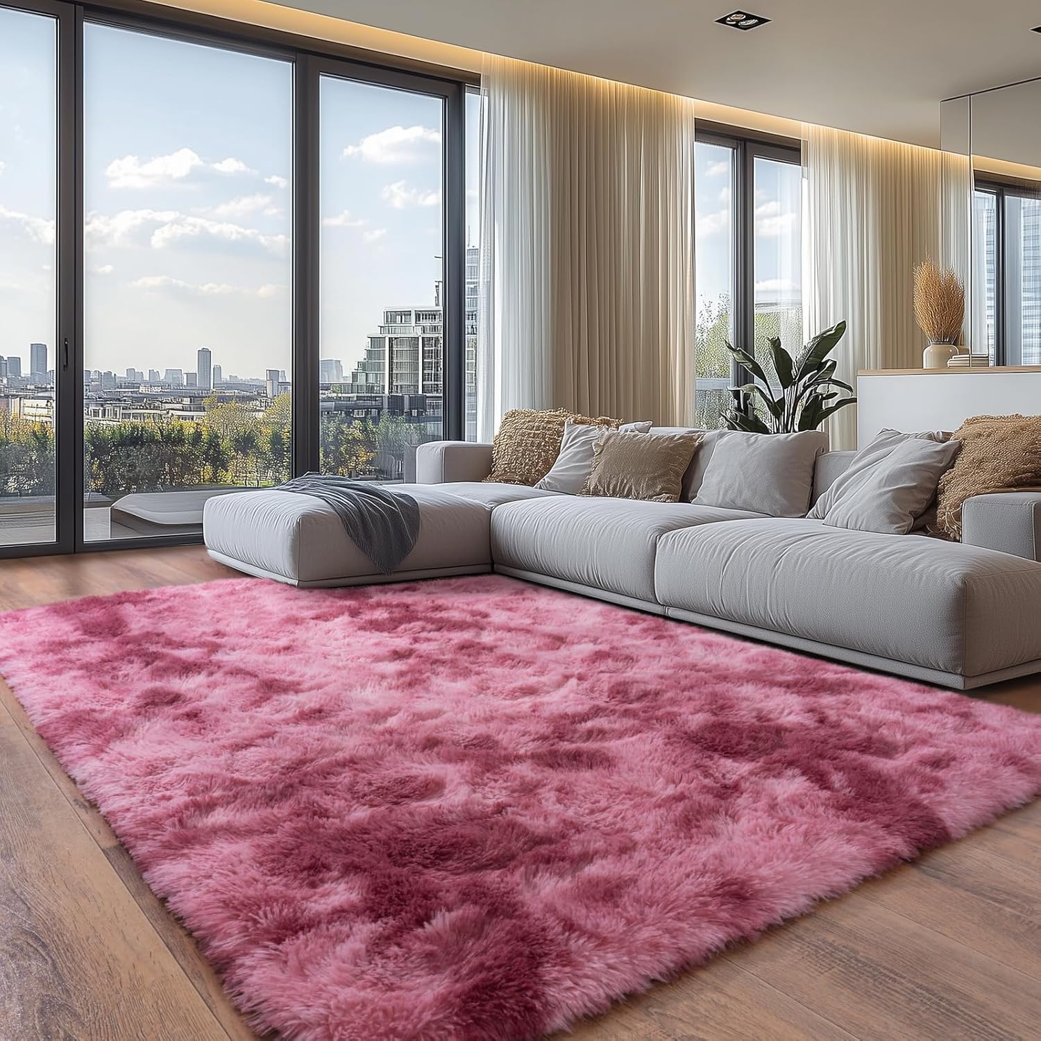 Super Soft Shaggy Rugs Fluffy Carpet, Modern Plush Area Rug for Living Room Bedroom Kids Room