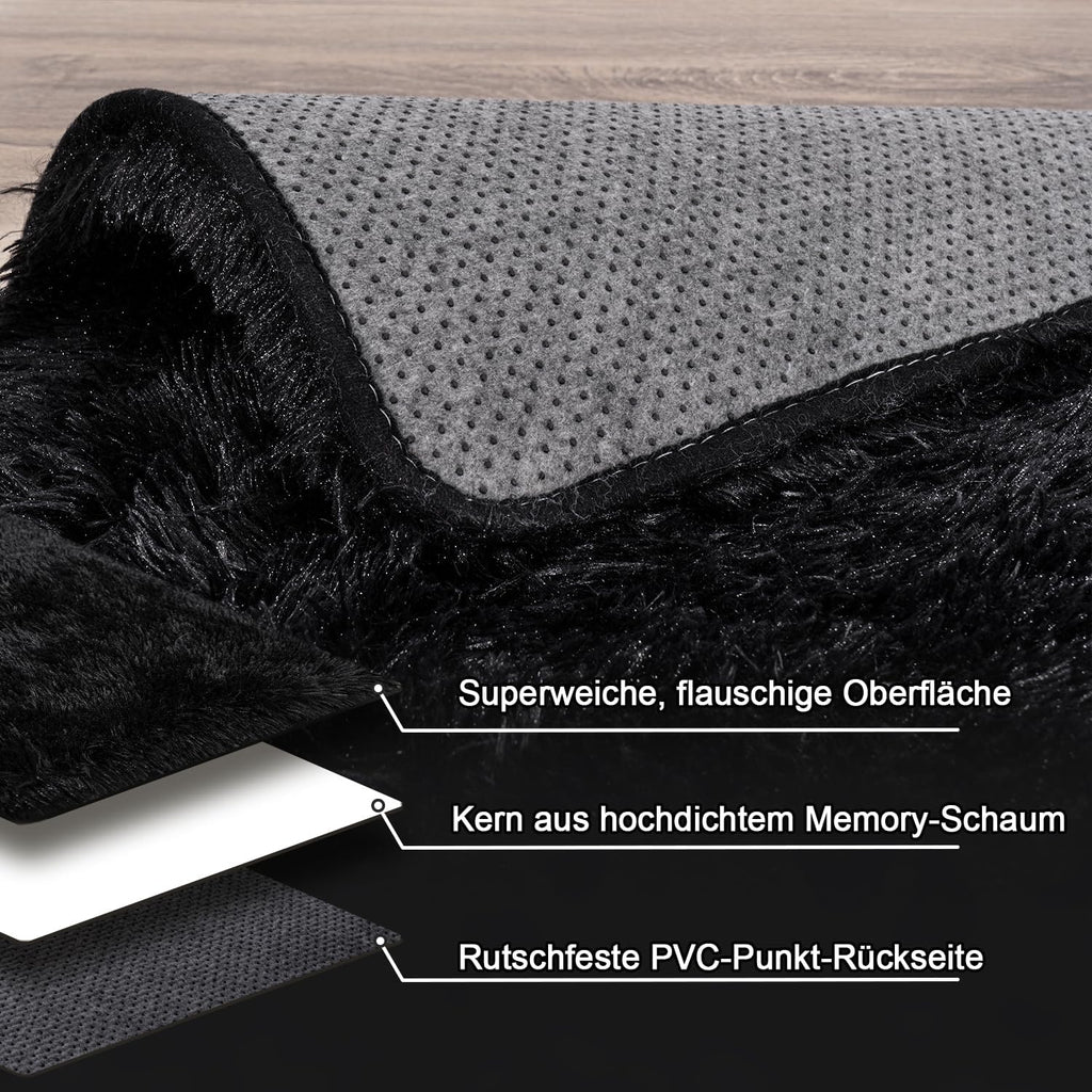 10x14ft Area Rugs for Bedroom, Fluffy Rugs for Living Room, Large Area Rug Shag Shaggy Carpet Home Decor Anti Slip