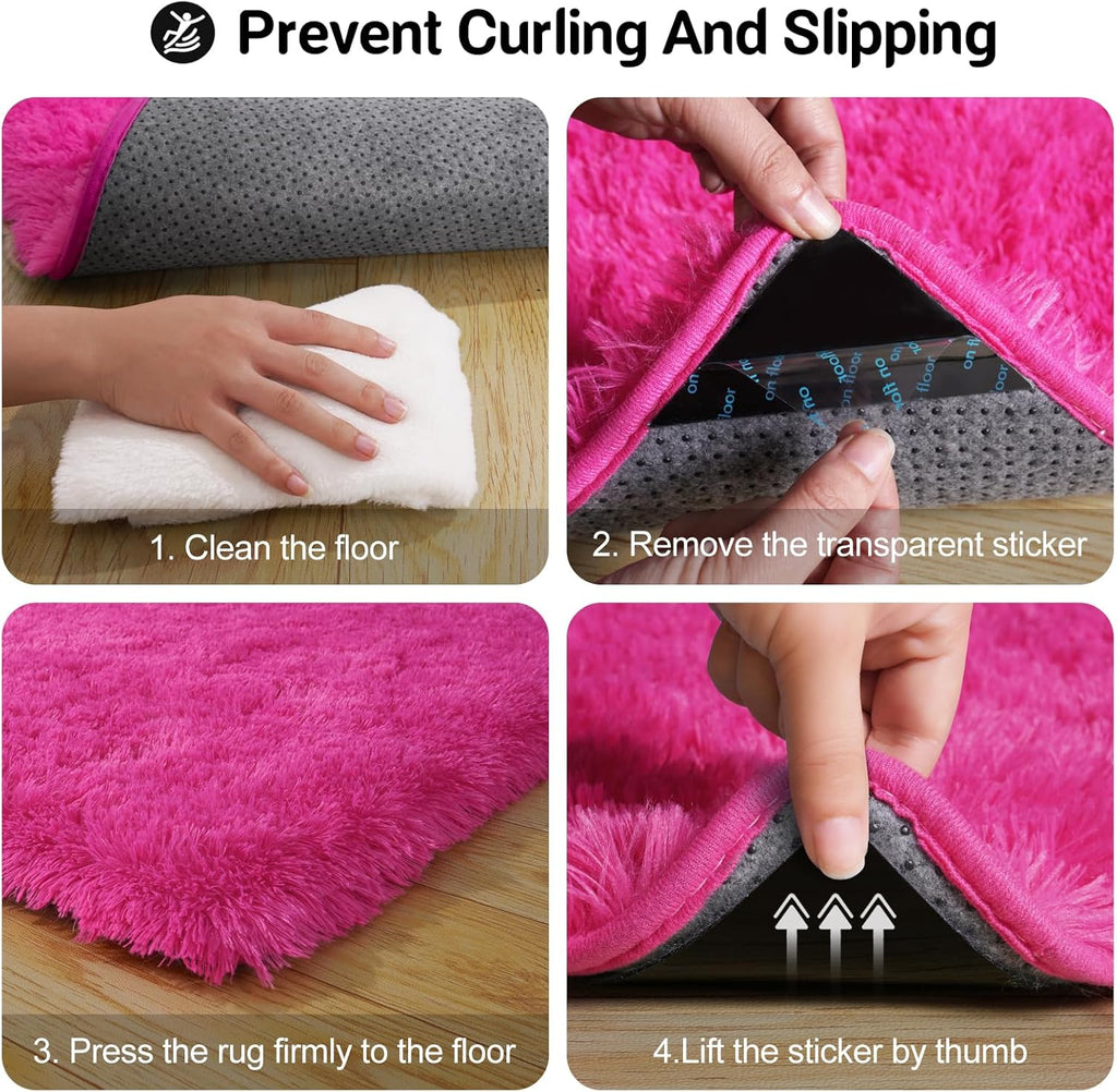 Super Soft Shaggy Rugs Fluffy Carpet, Modern Plush Area Rug for Living Room Bedroom Kids Room