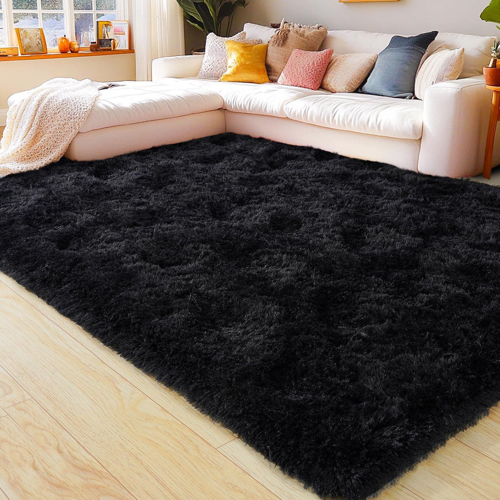 Blush Pink Shag Rug, Ultra Soft 1.7" Thick, Non-Slip, 100% Polyester, Modern Decor for Bedroom