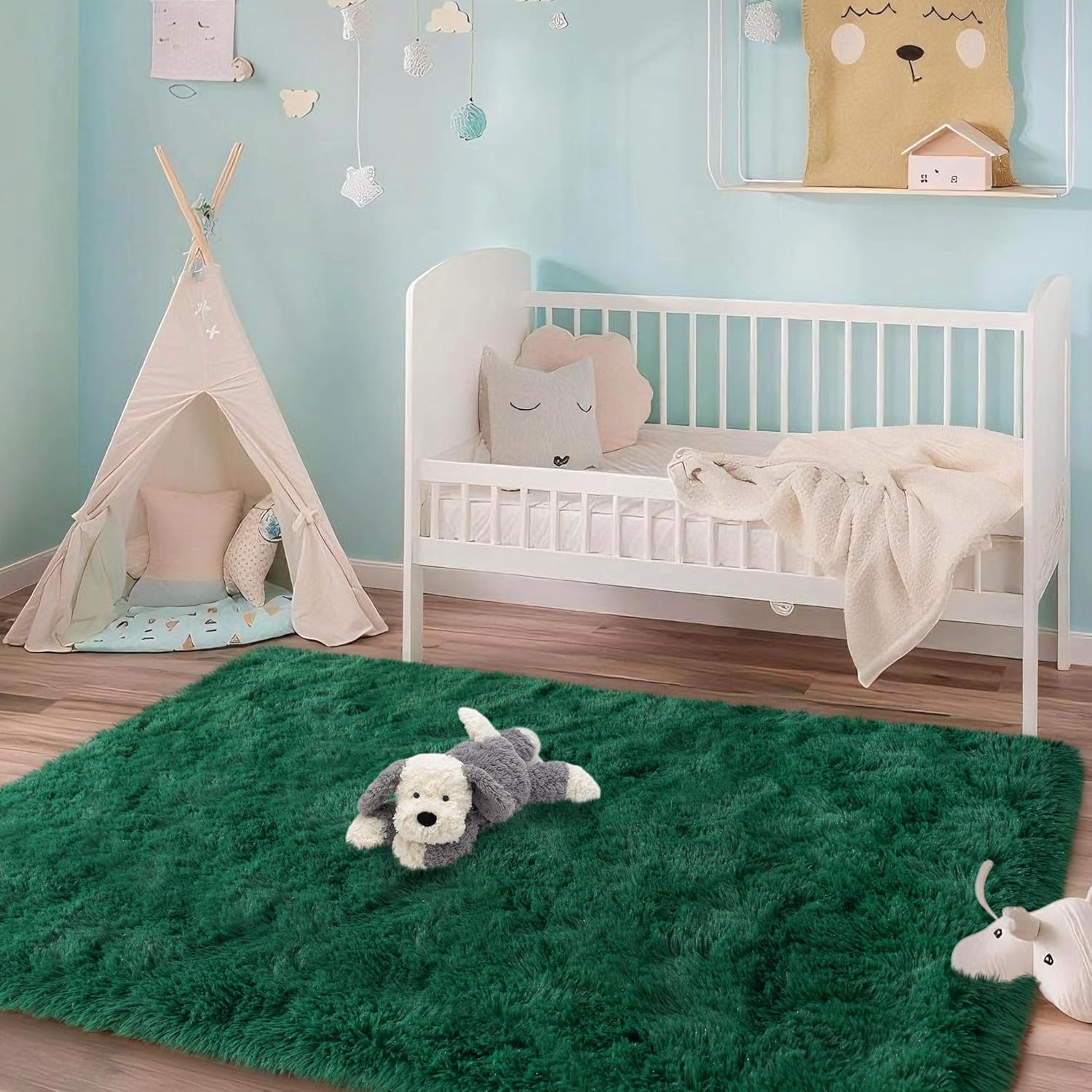 3x5 Fluffy Area Rugs for Living Room Bedroom, Soft Shag Kids Rug Small Carpet Home Decor