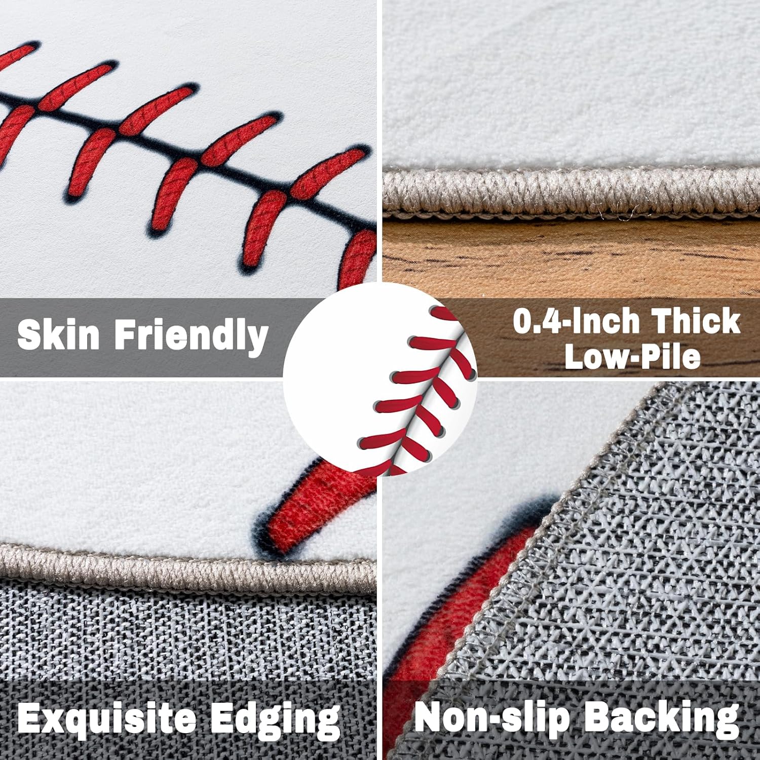 Round Ball Pattern Area Rug, Fluffy Washable Area Rug for Living Room Kids Room Nursery Playroom Decor