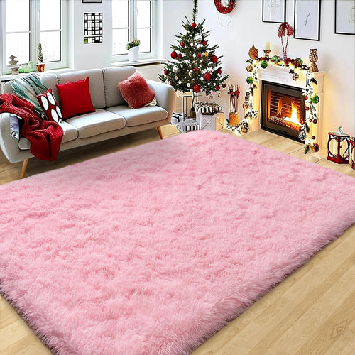 4x6ft Soft Fluffy Area Rug, Non-Slip Shag Carpet for Bedroom, Plush Living Room Rug for Home Dorm Decor