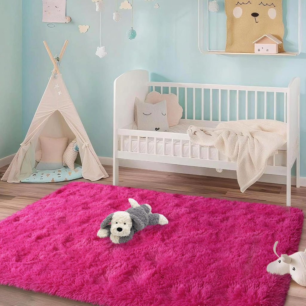 3x5 Fluffy Area Rugs for Living Room Bedroom, Soft Shag Kids Rug Small Carpet Home Decor