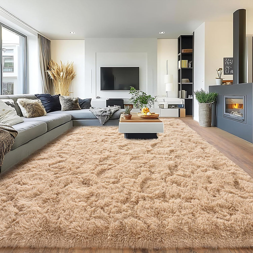 10x14ft Area Rugs for Bedroom, Fluffy Rugs for Living Room, Large Area Rug Shag Shaggy Carpet Home Decor Anti Slip