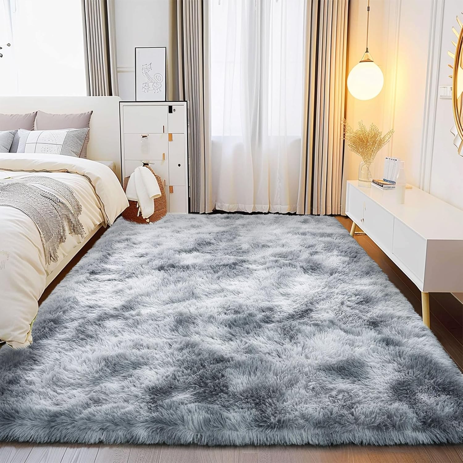 5x7ft Area Rugs for Bedroom, Soft Fluffy Shaggy Rug for Living Room Kids Room Home Decor