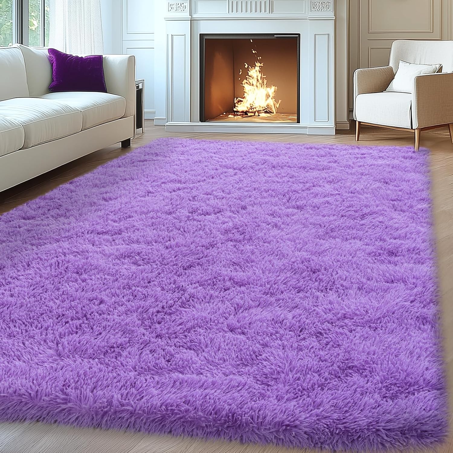 Super Soft Shaggy Rugs Fluffy Carpet, Modern Plush Area Rug for Living Room Bedroom Kids Room