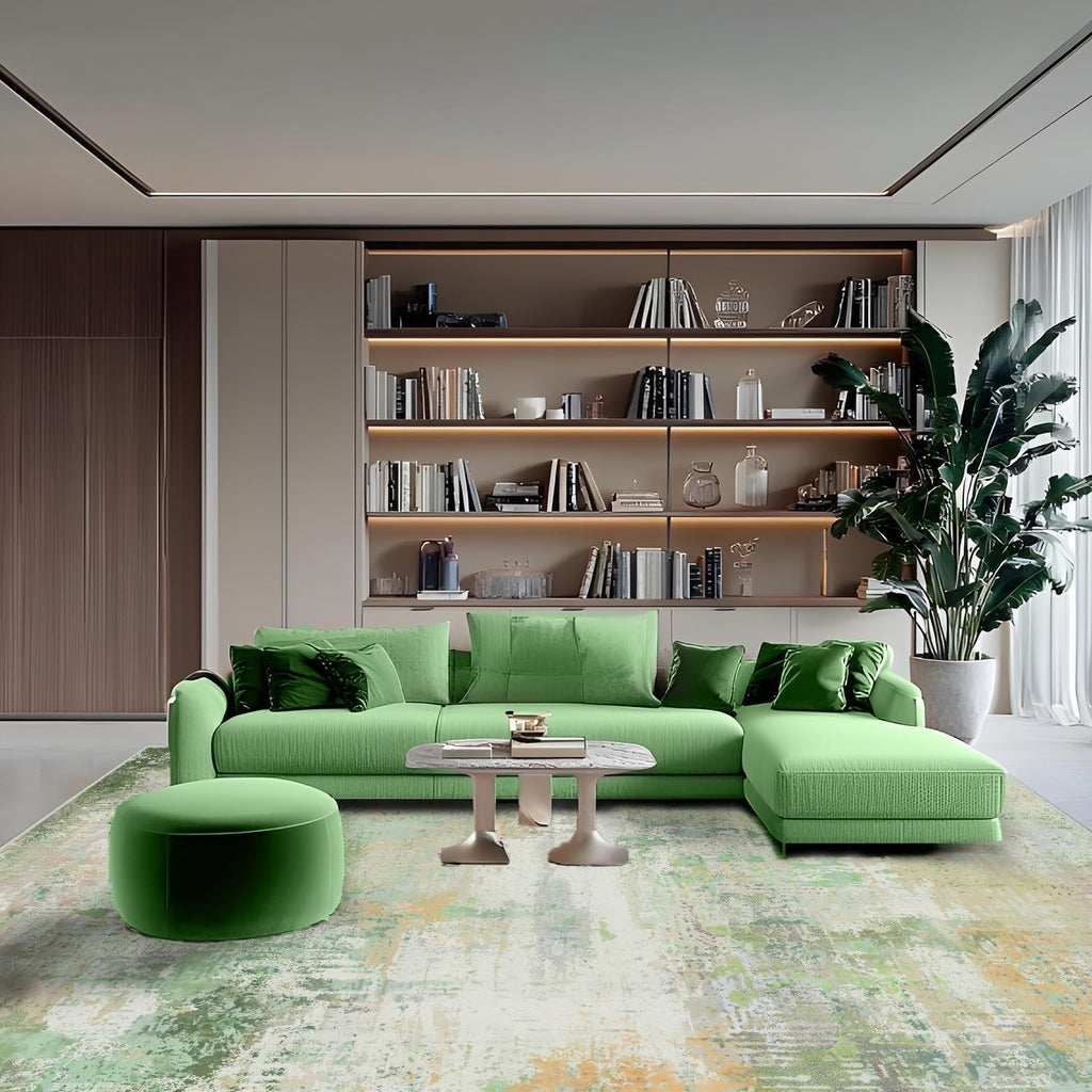 Washable Area Rugs 5'x7' Non-Slip Modern Abstract Soft for Living Room Entryway Bedroom Nursery, Print Pattern Home Decor Aesthetic