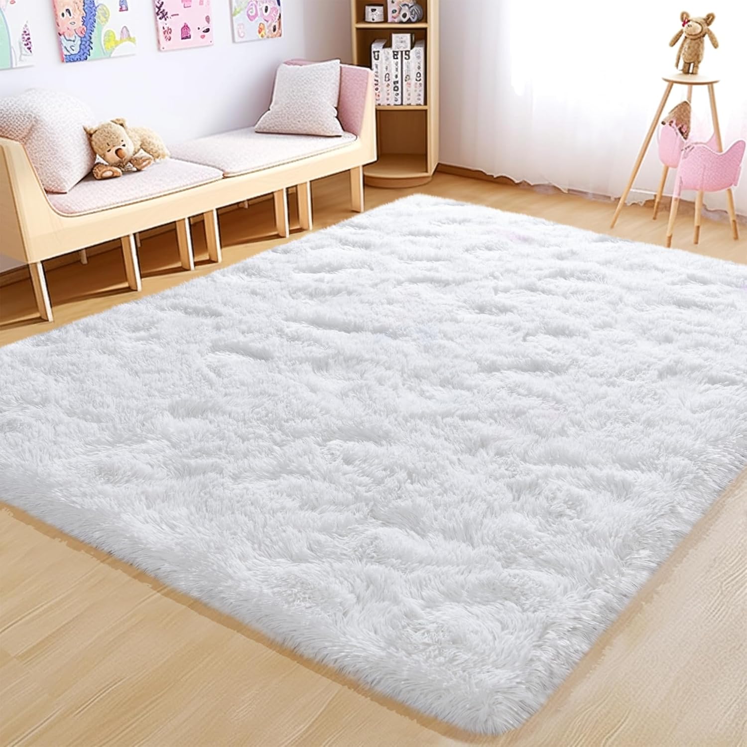 Super Soft Shaggy Rugs Fluffy Carpet, Modern Plush Area Rug for Living Room Bedroom Kids Room