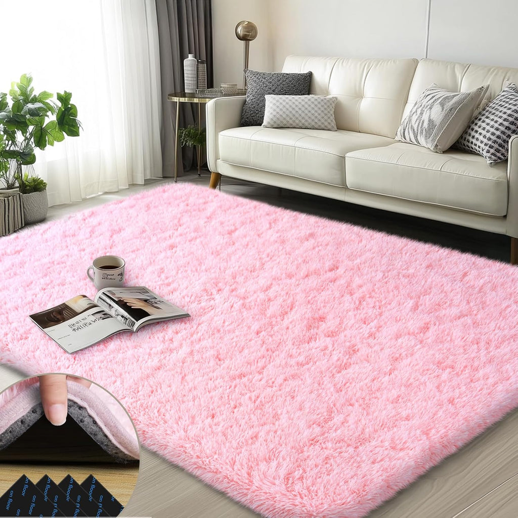 3x5 Fluffy Area Rugs for Living Room Bedroom, Soft Shag Kids Rug Small Carpet Home Decor
