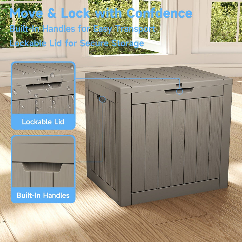 Water Resistant Resin Lockable Deck Box