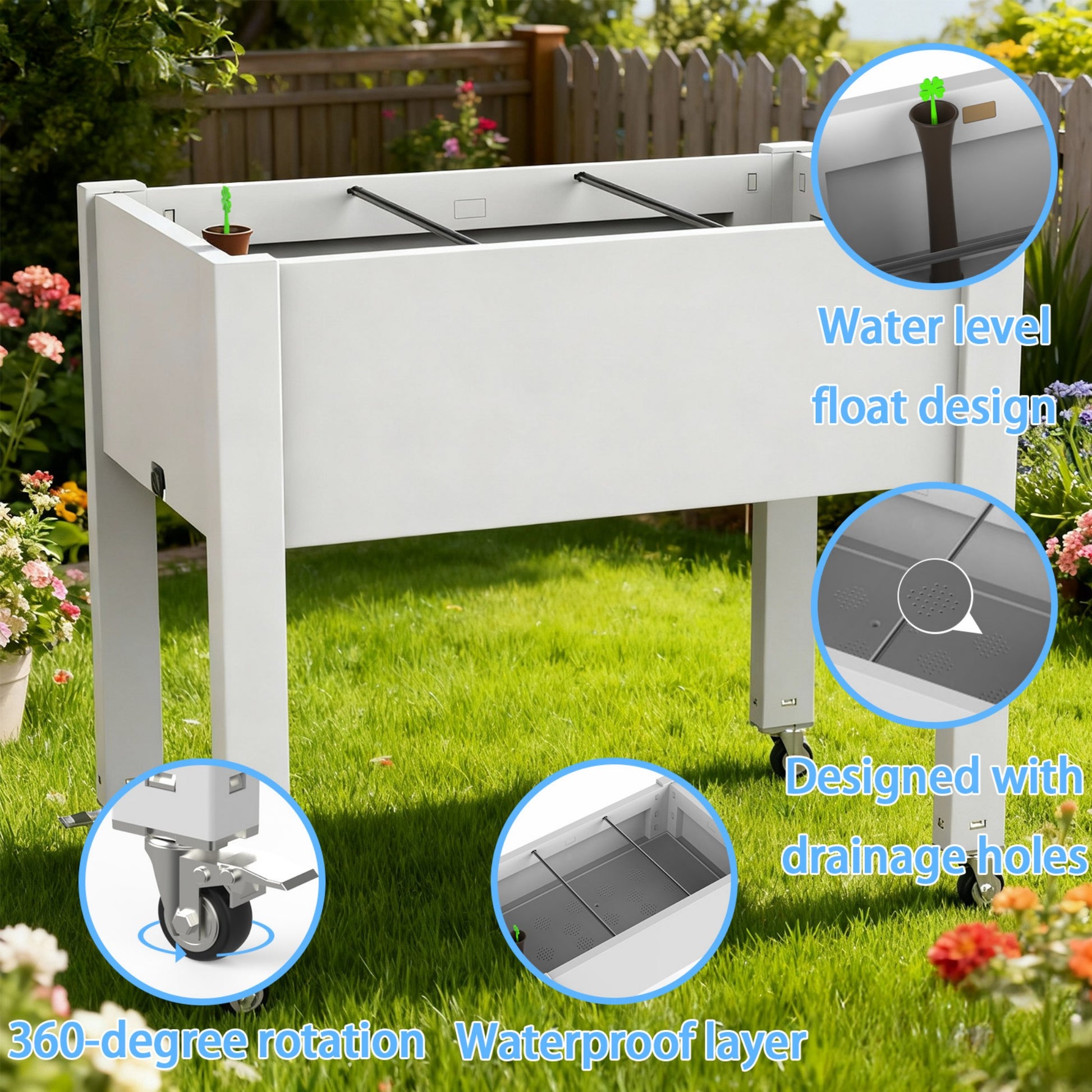 Garden Bed, Outdoor Planter Box for Vegetables, Flowers & Herbs, Raised Planter Multiple Sizes