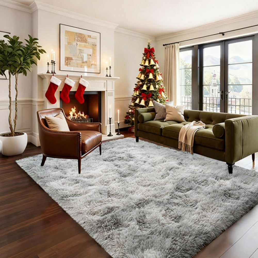 4x6ft Soft Fluffy Area Rug, Non-Slip Shaggy Carpet for Bedroom Living Room, Cozy Plush Floor Rug for Home Decor