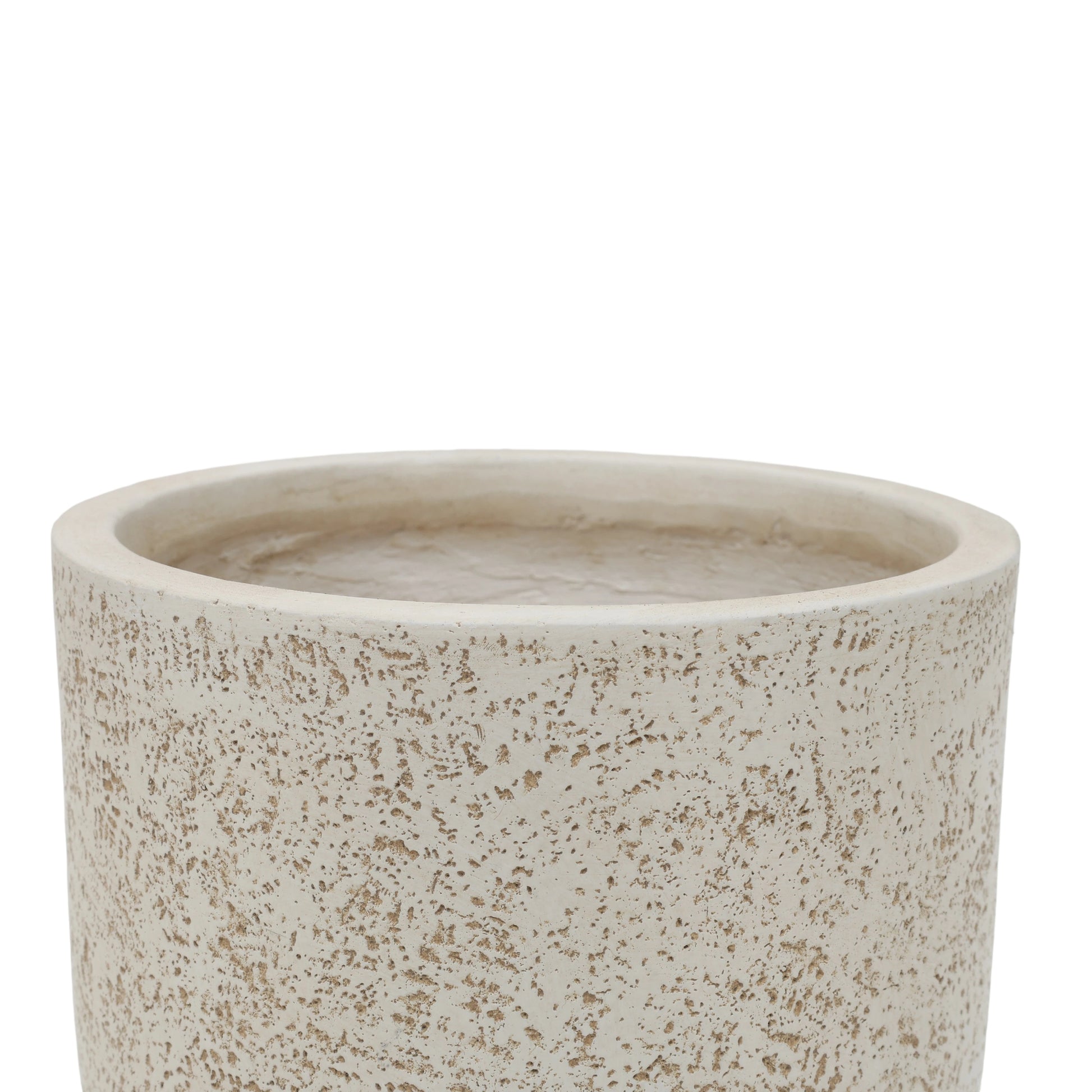 Set of Round MGO Planters Lightweight Plant Pots with Drainage for Indoor Outdoor Gardening