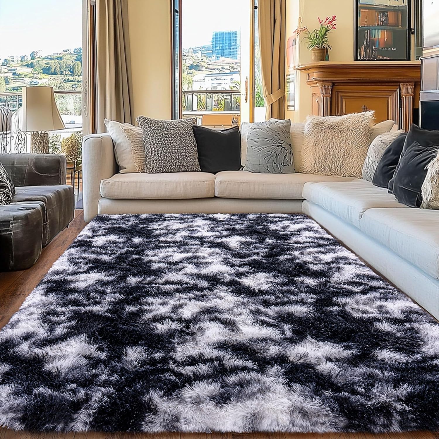 Super Soft Shaggy Rugs Fluffy Carpet, Modern Plush Area Rug for Living Room Bedroom Kids Room