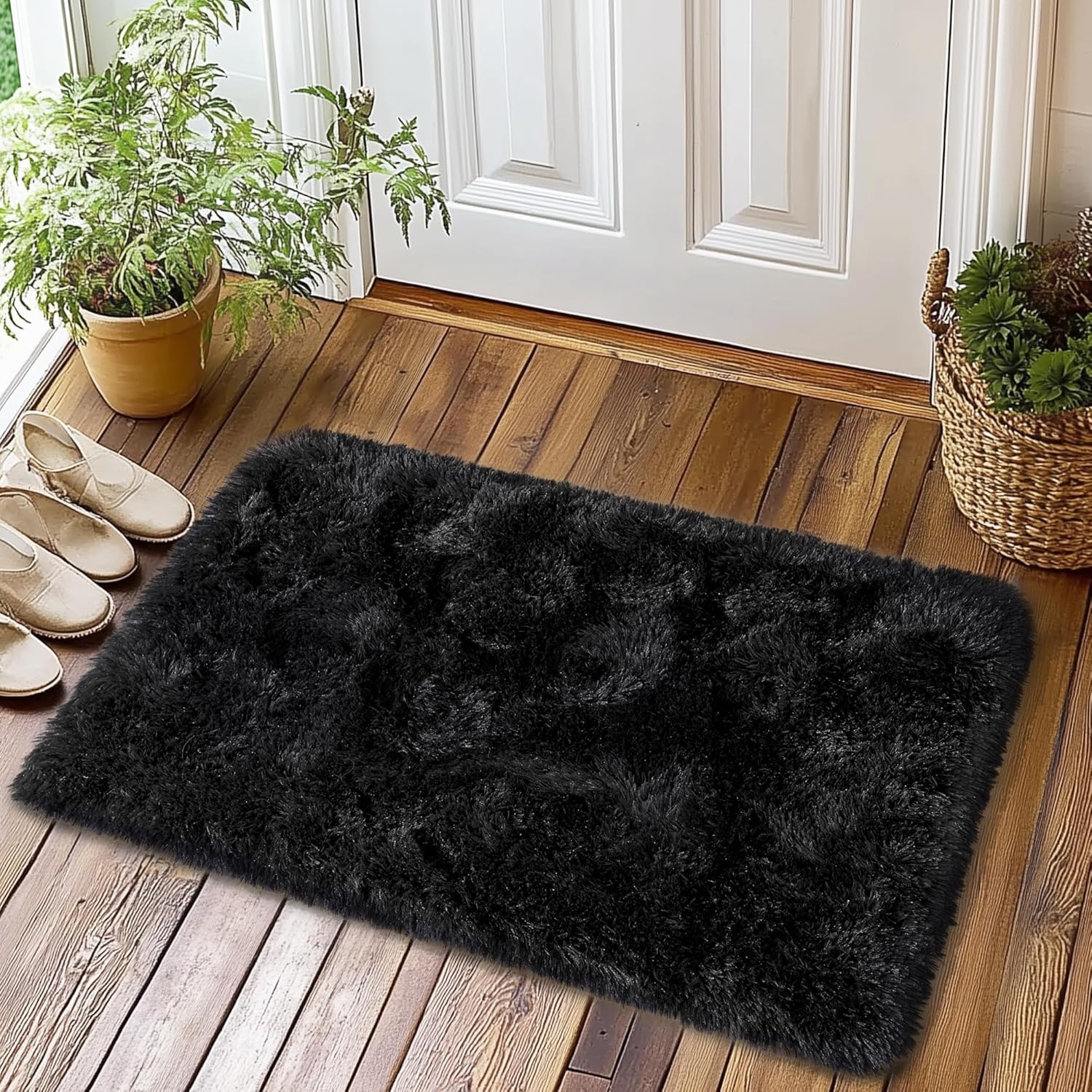 2x3 Fluffy Area Rugs for Bedroom Living Room, Small Soft Shag Fuzzy Shaggy Carpets for Kids Boys and Girls Dorm Home Decor