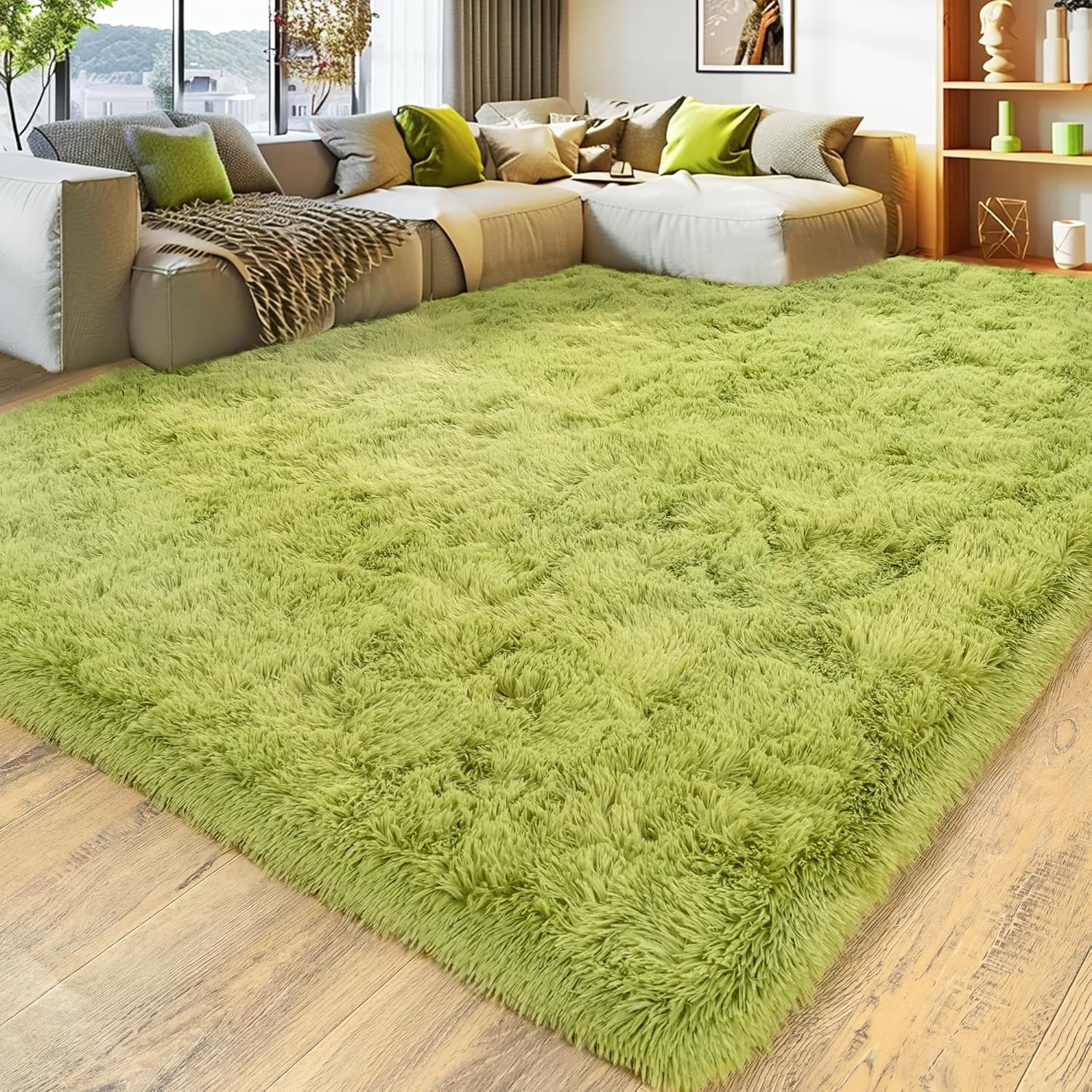 Area Rugs for Living Room Bedroom, Non-Slip Fluffy Soft Shag Carpet for Kids Home Dorm Decor