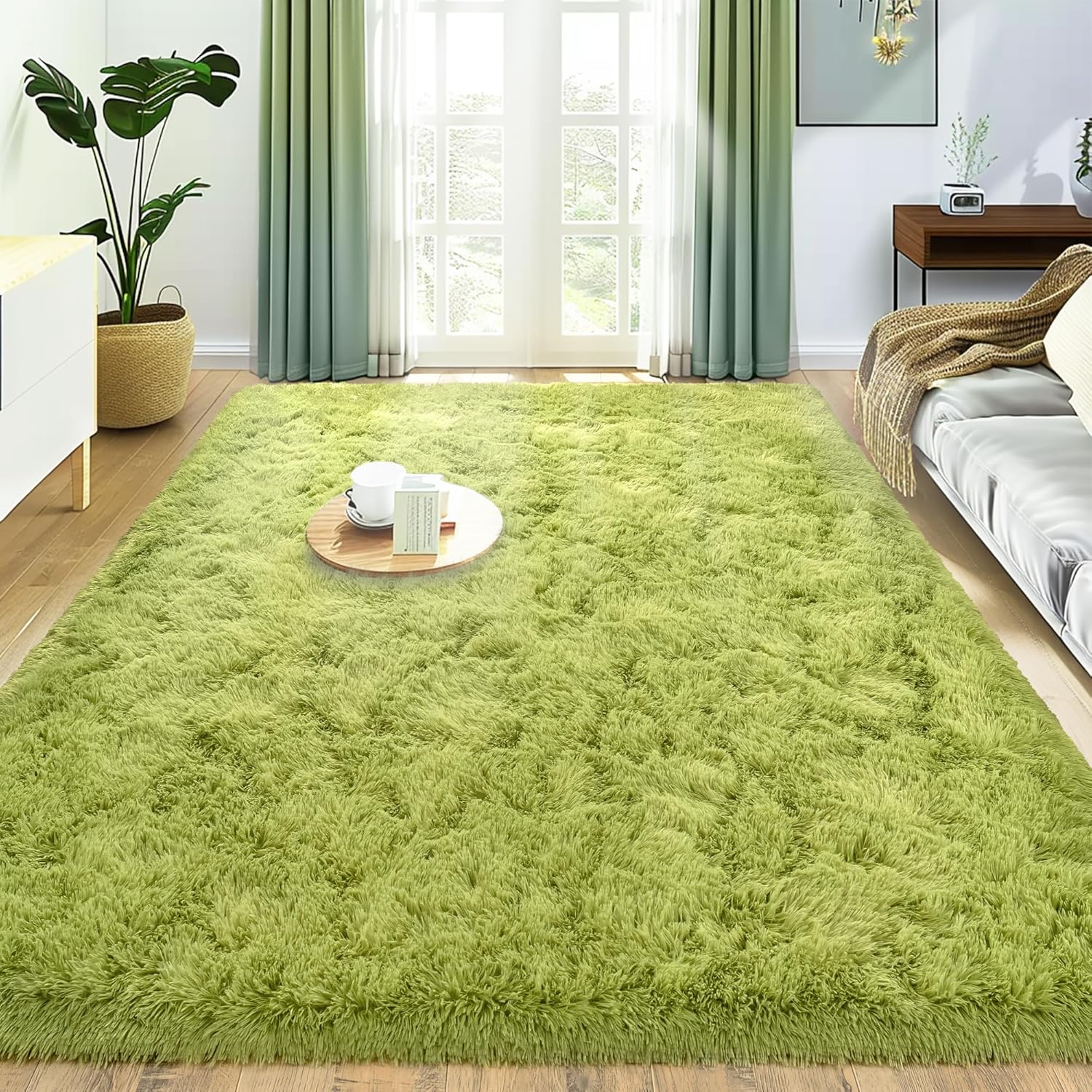 Area Rugs for Living Room Bedroom, Non-Slip Fluffy Soft Shag Carpet for Kids Home Dorm Decor