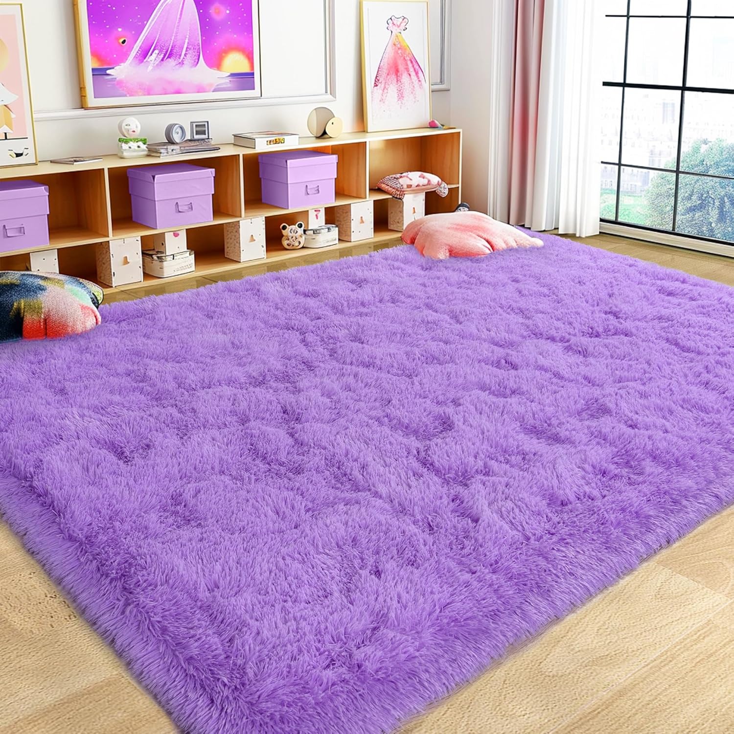 Super Soft Shaggy Rugs Fluffy Carpet, Modern Plush Area Rug for Living Room Bedroom Kids Room
