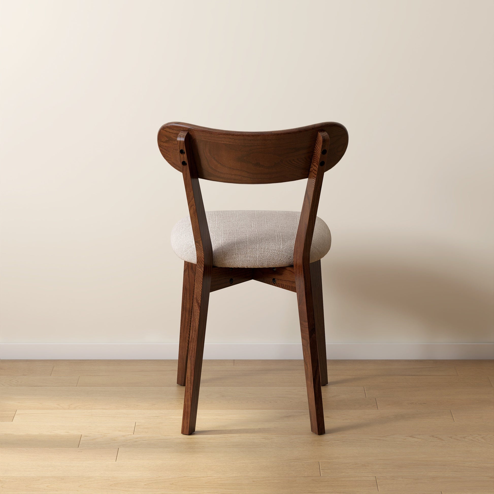 Set of 2/4 Solid Oak Wood Dining Chairs, Farmhouse Natural Wood Finish - 47.5x55.5x78cm