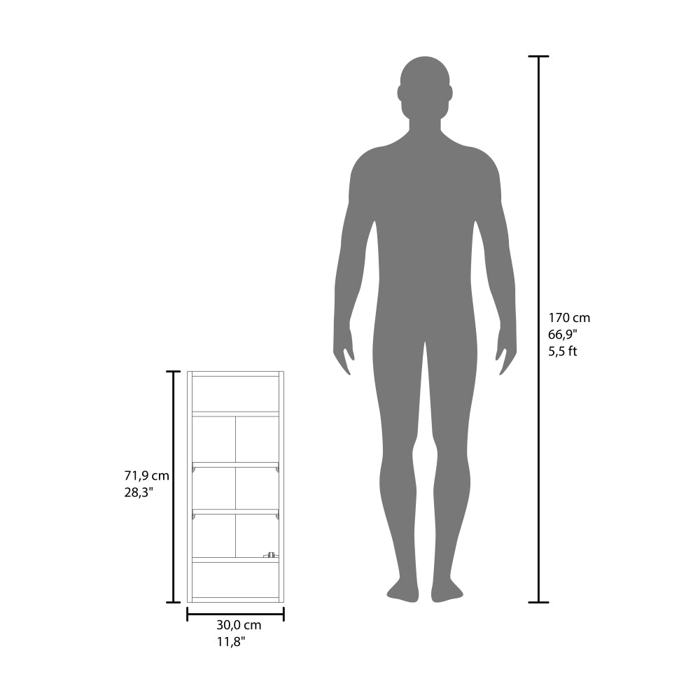 Chic Crate-Pine-Like Medicine Cabinet – Mirrored Door & Open Storage | White