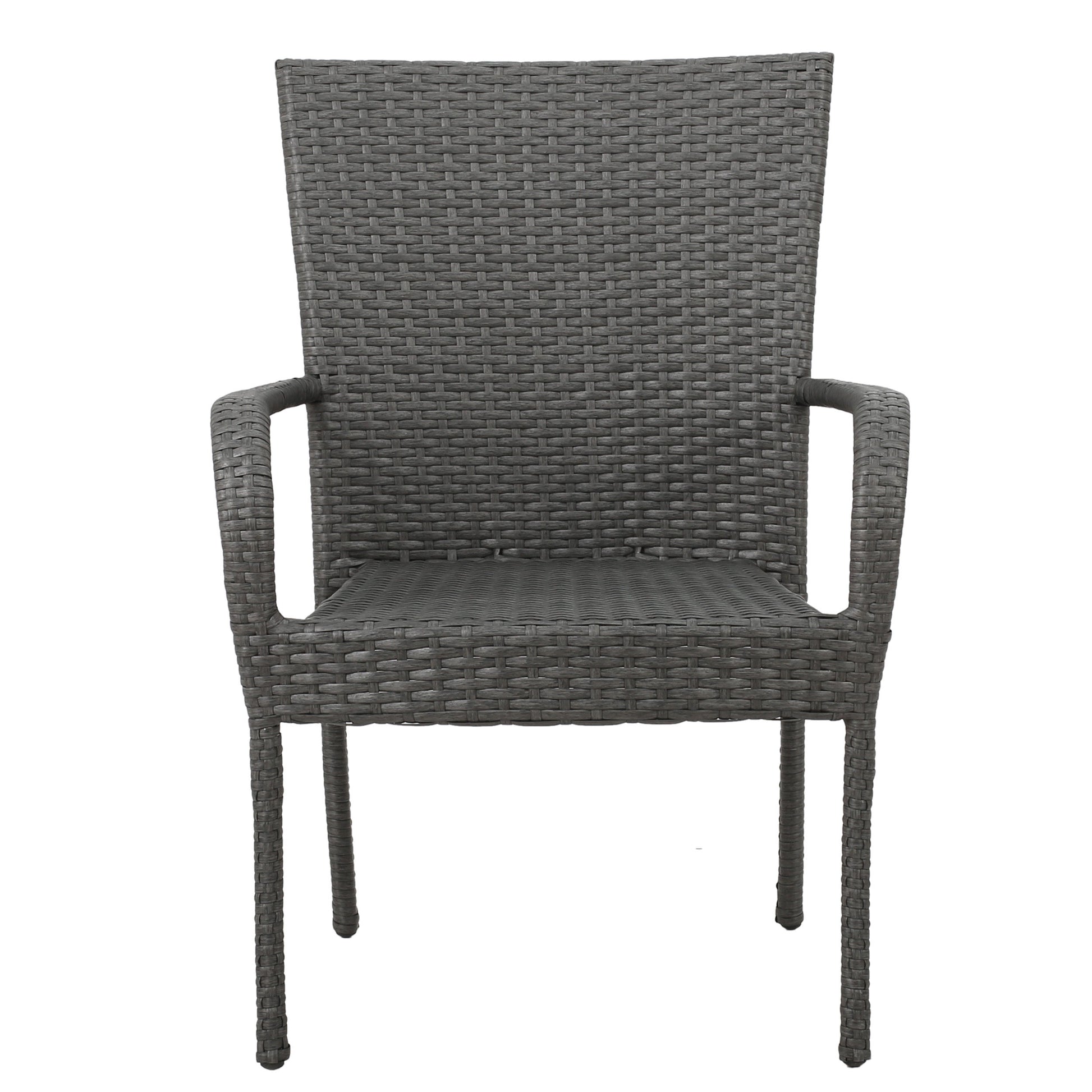 Hand-Woven PE Wicker Stacking Chairs for Modern Outdoor Dining & Garden