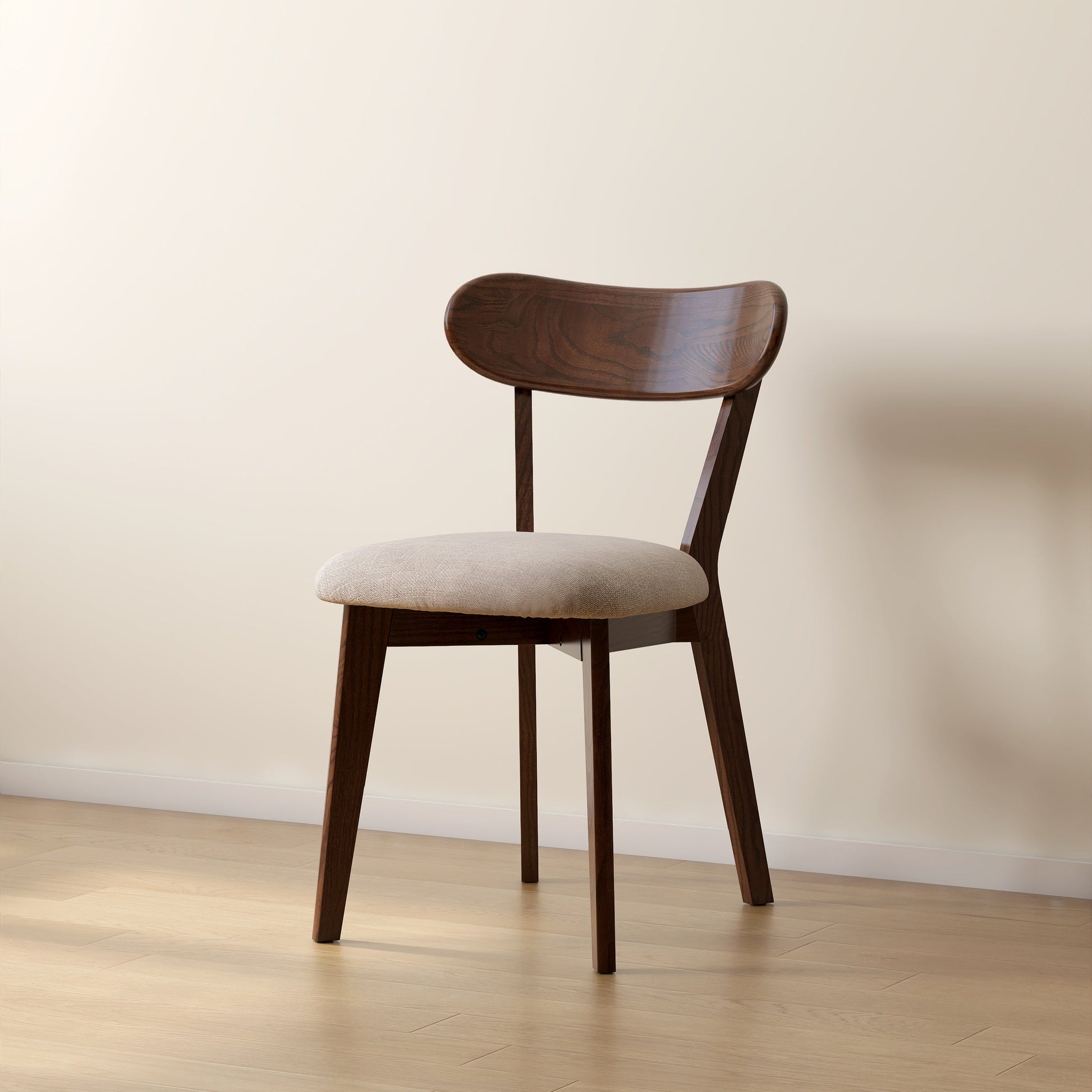 Set of 2/4 Solid Oak Wood Dining Chairs, Farmhouse Natural Wood Finish - 47.5x55.5x78cm