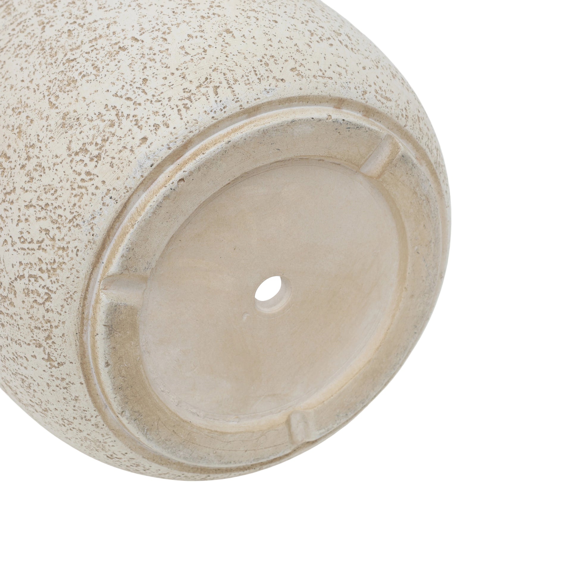 Set of Round MGO Planters Lightweight Plant Pots with Drainage for Indoor Outdoor Gardening