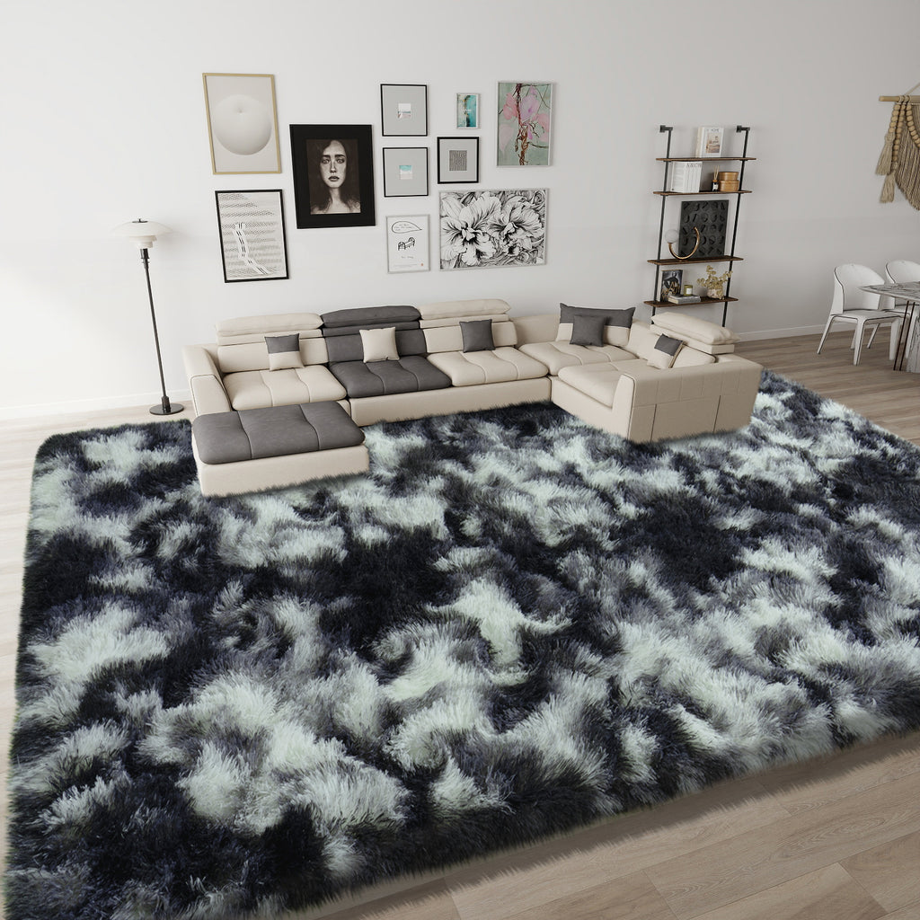 4x6ft Soft Fluffy Area Rug, Non-Slip Shaggy Carpet for Bedroom Living Room, Cozy Plush Floor Rug for Home Decor