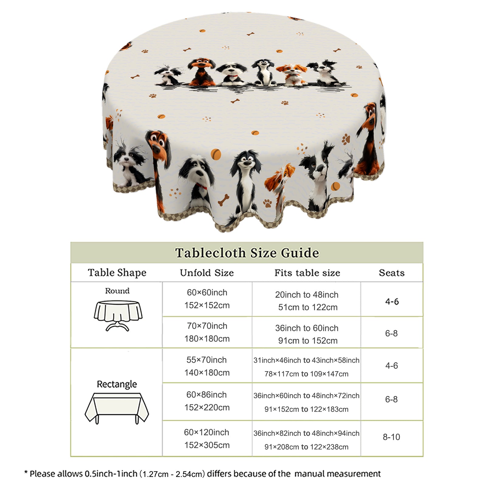 Home Farmhouse Rustic Animals Cat Dog Dresser Scarf for Dining Table, Kitchen Party Farmhouse Decor