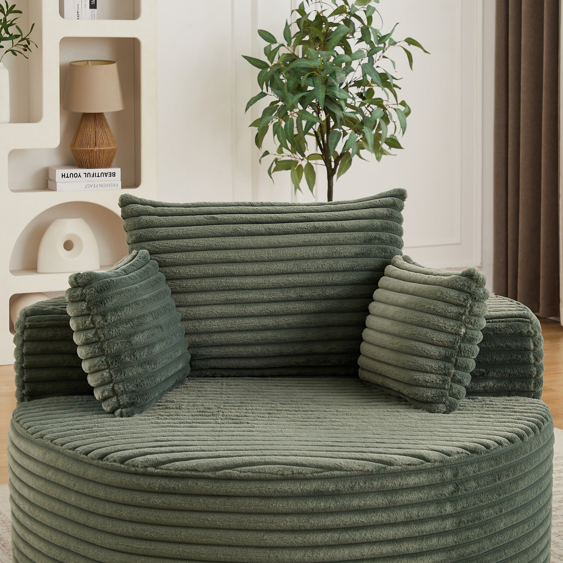 Ultra Soft Fluffy Sleeper Chair Comfort Single Sofa for Living Room Bedroom and Lounge