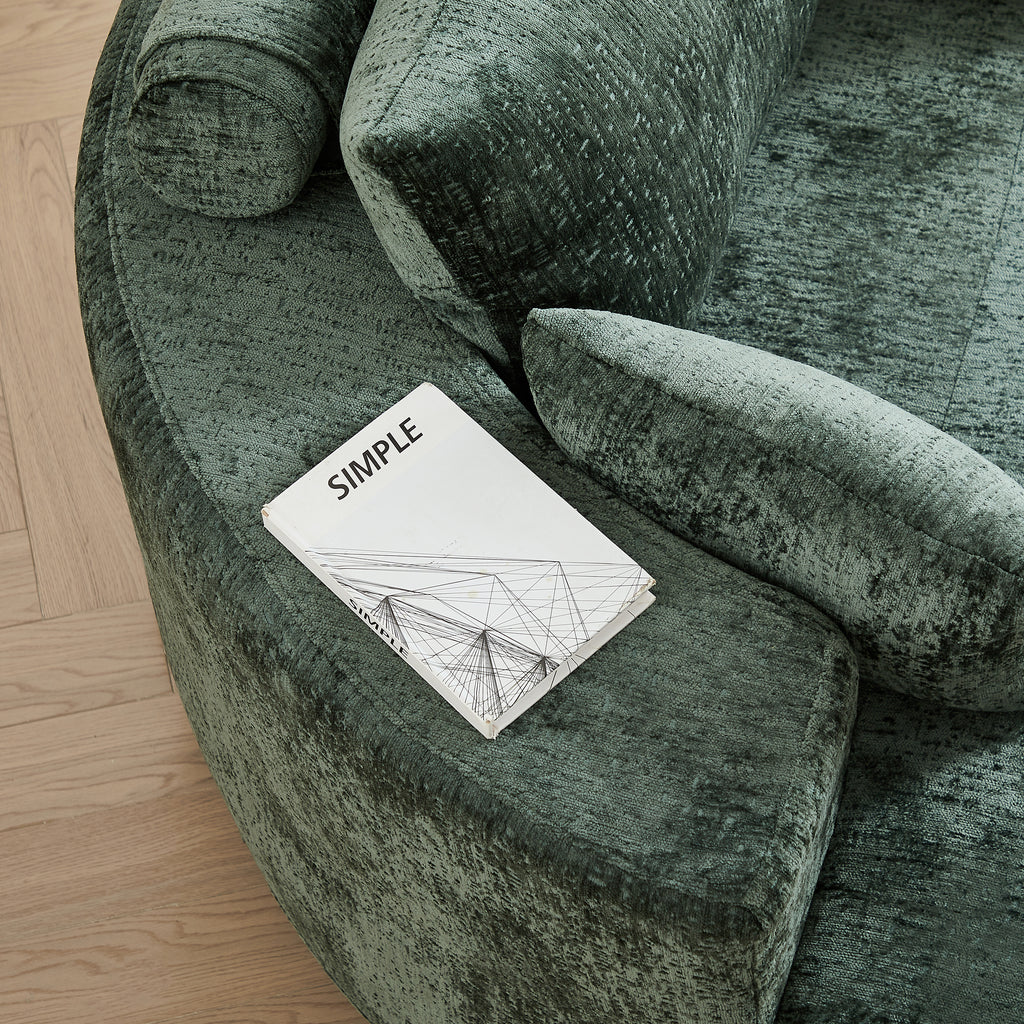 360 Degree Swivel Sleeper Chair Cozy Foam Chair for Living Room and Projection Room