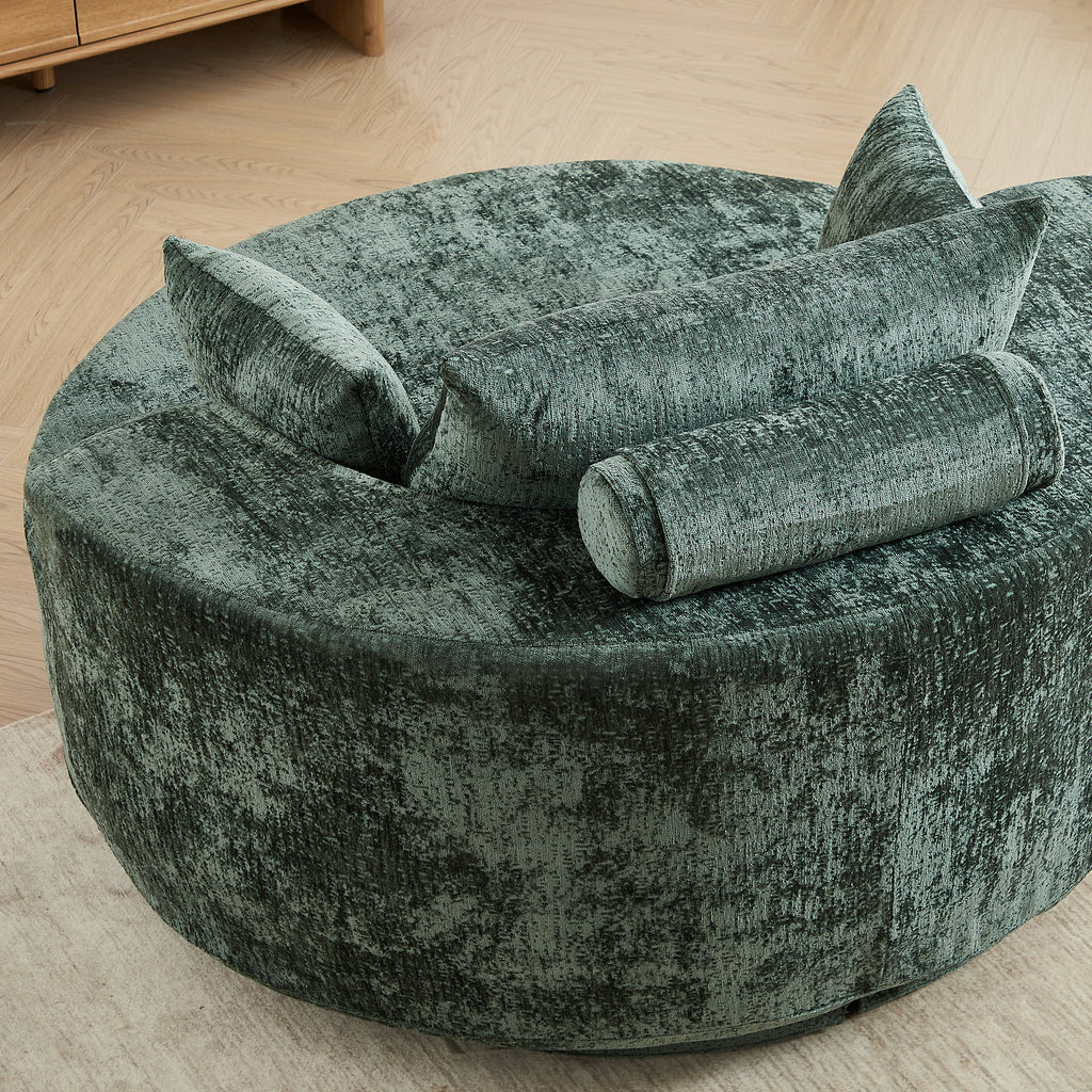 360 Degree Swivel Sleeper Chair Cozy Foam Chair for Living Room and Projection Room