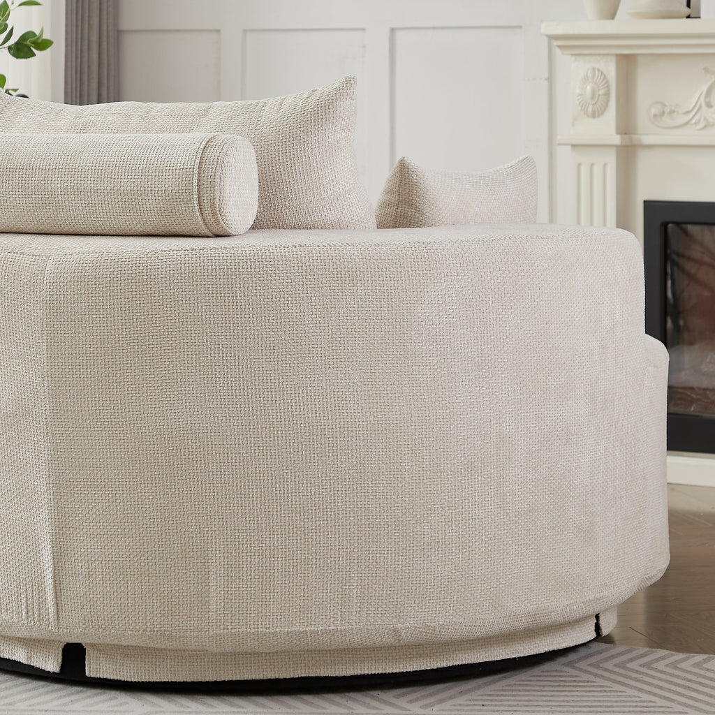 Cozy Corduroy Swivel Chair Modern Sleeper Chair for Living Room Bedroom and Home Lounge