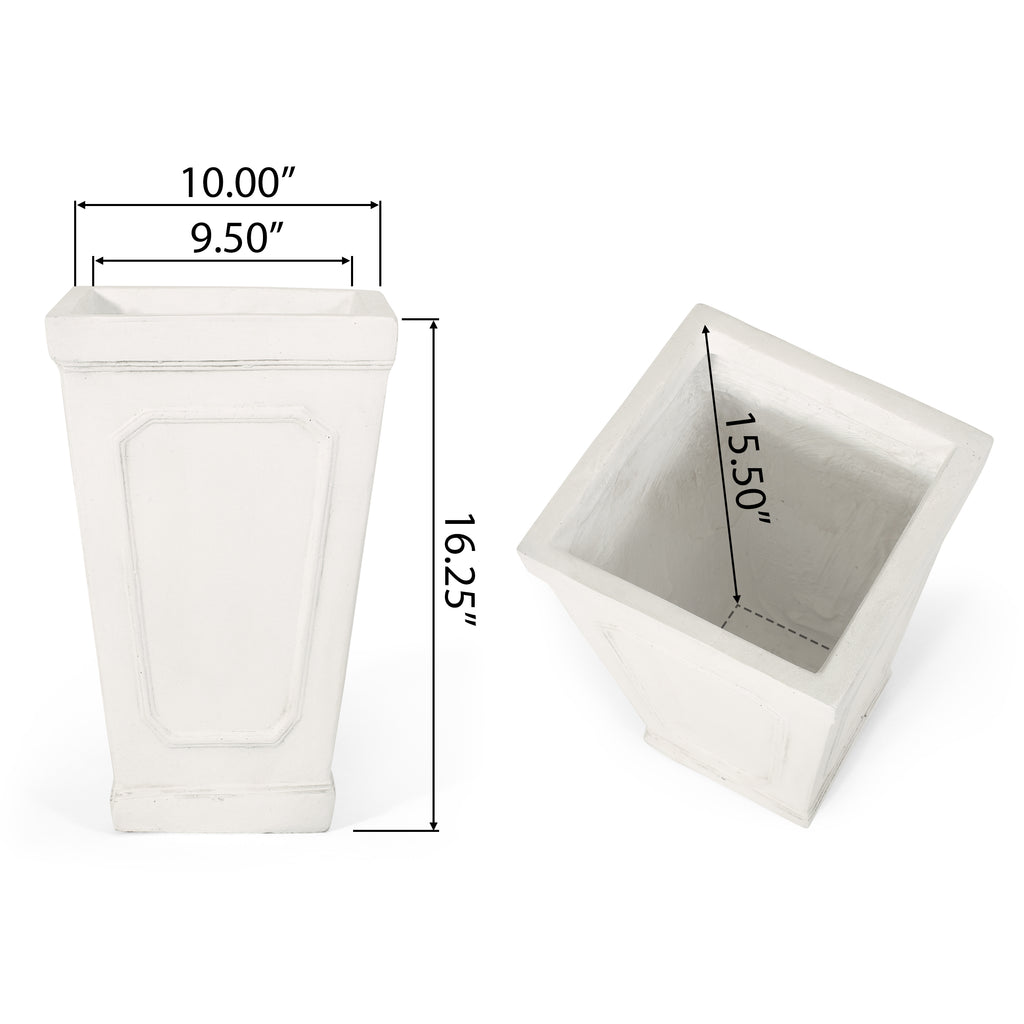 Tall Outdoor Planter Pots with Drainage Holes Decorative Flower Pots for Porch Patio Deck