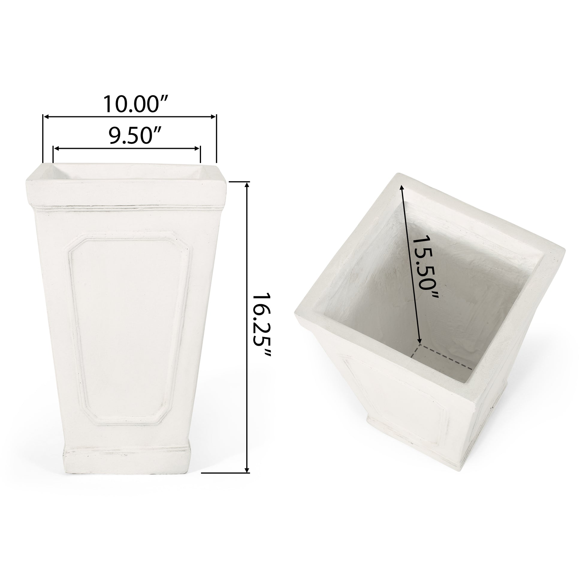 Tall Outdoor Planter Pots with Drainage Holes Decorative Flower Pots for Porch Patio Deck