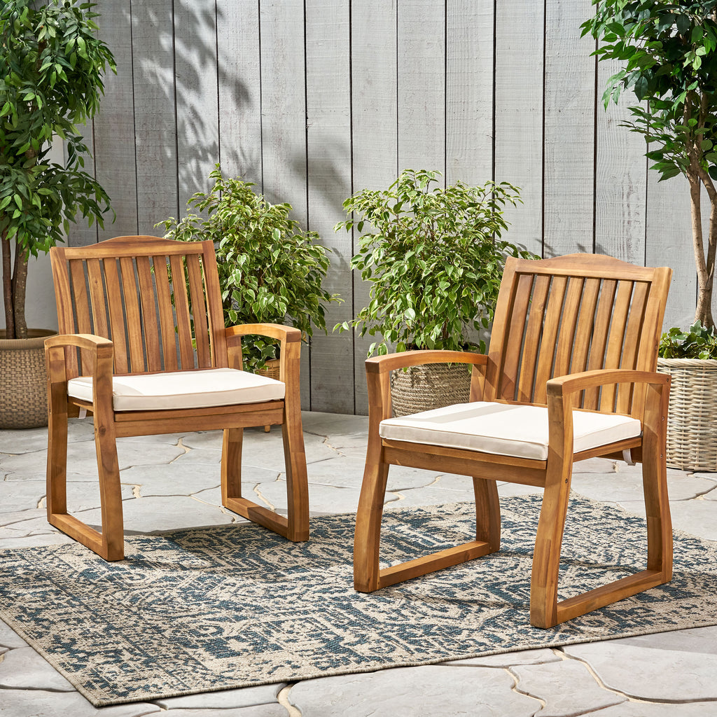 Mid-Century Modern Wood Armchair Upholstered Accent Chair for Living Room