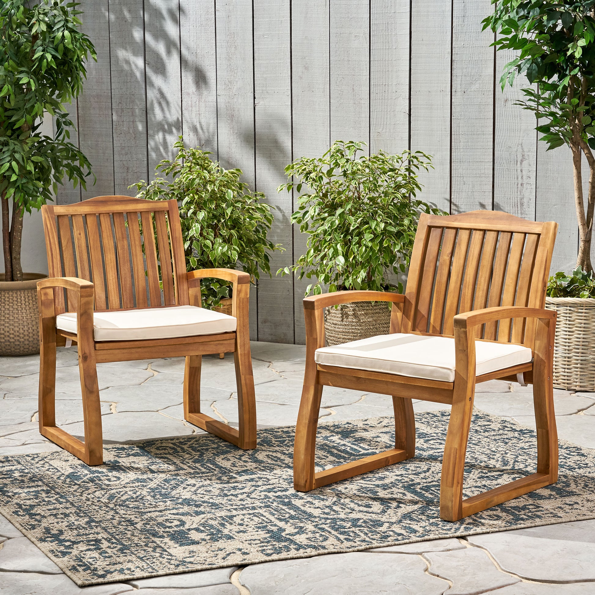 Mid-Century Modern Wood Armchair Upholstered Accent Chair for Living Room