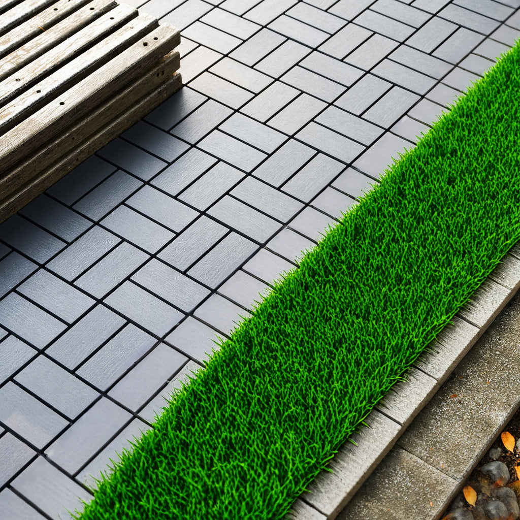 Chic Crate 44 Pack 12'' Interlocking Plastic Deck Tiles – Dark Gray, Waterproof