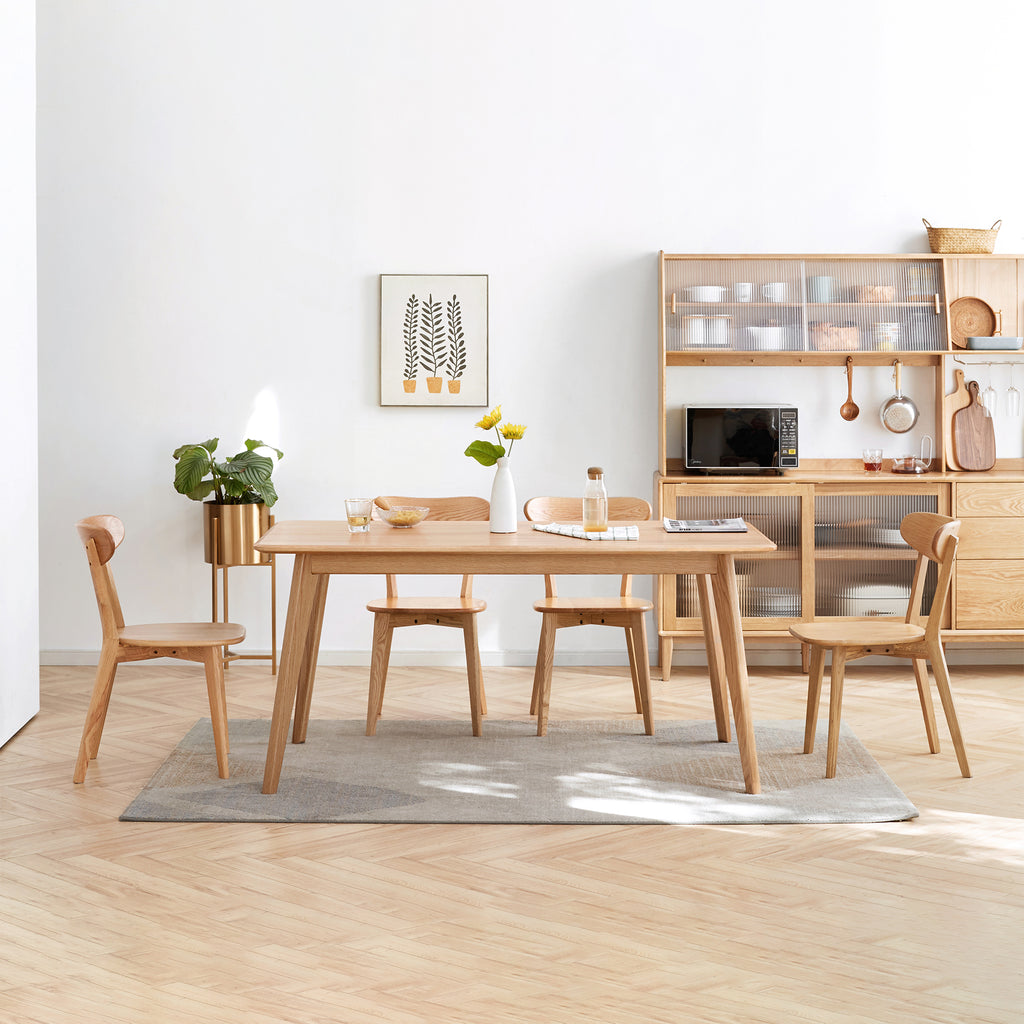 Set of 2 Rustic Solid Oak Wood Dining Chairs Kitchen 46.5x54x80cm
