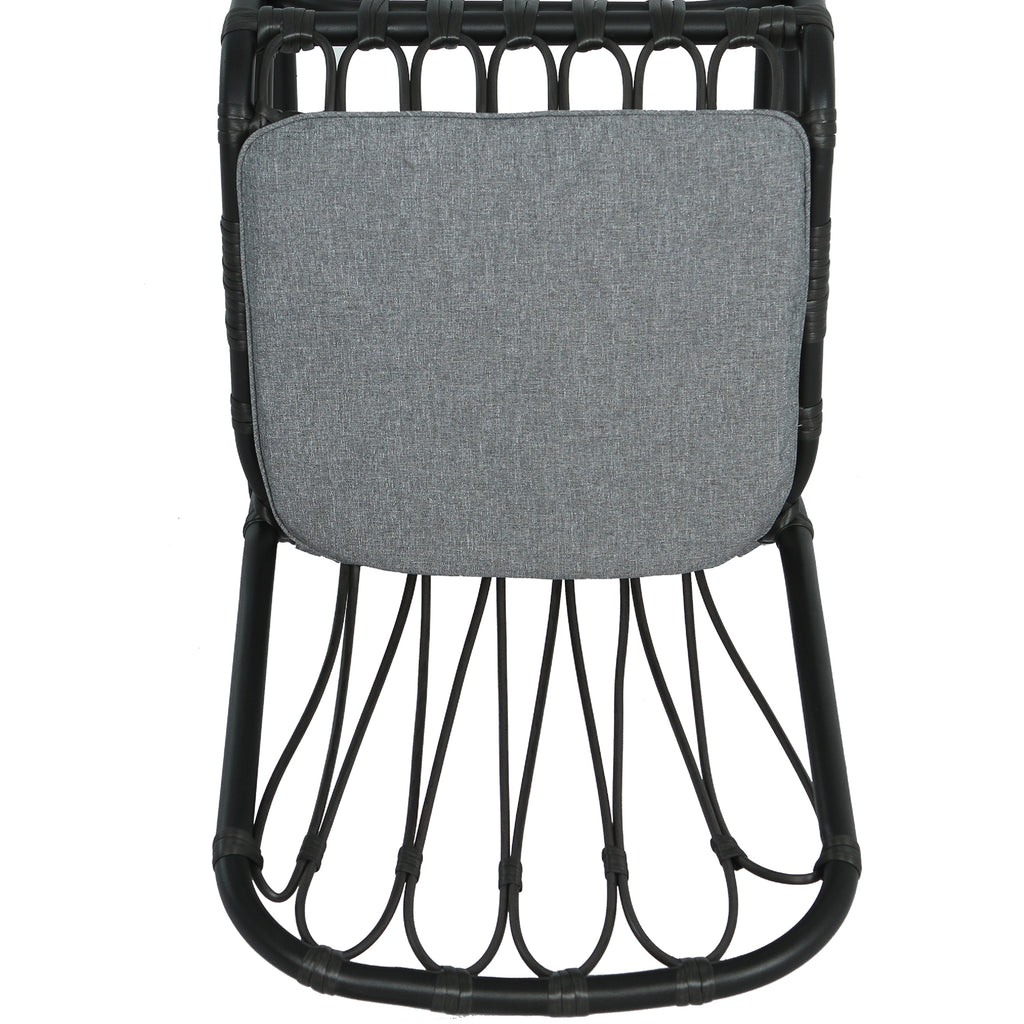Outdoor Rattan Dining Chairs Set of 2 Wicker Patio Chairs with Washable Cushions