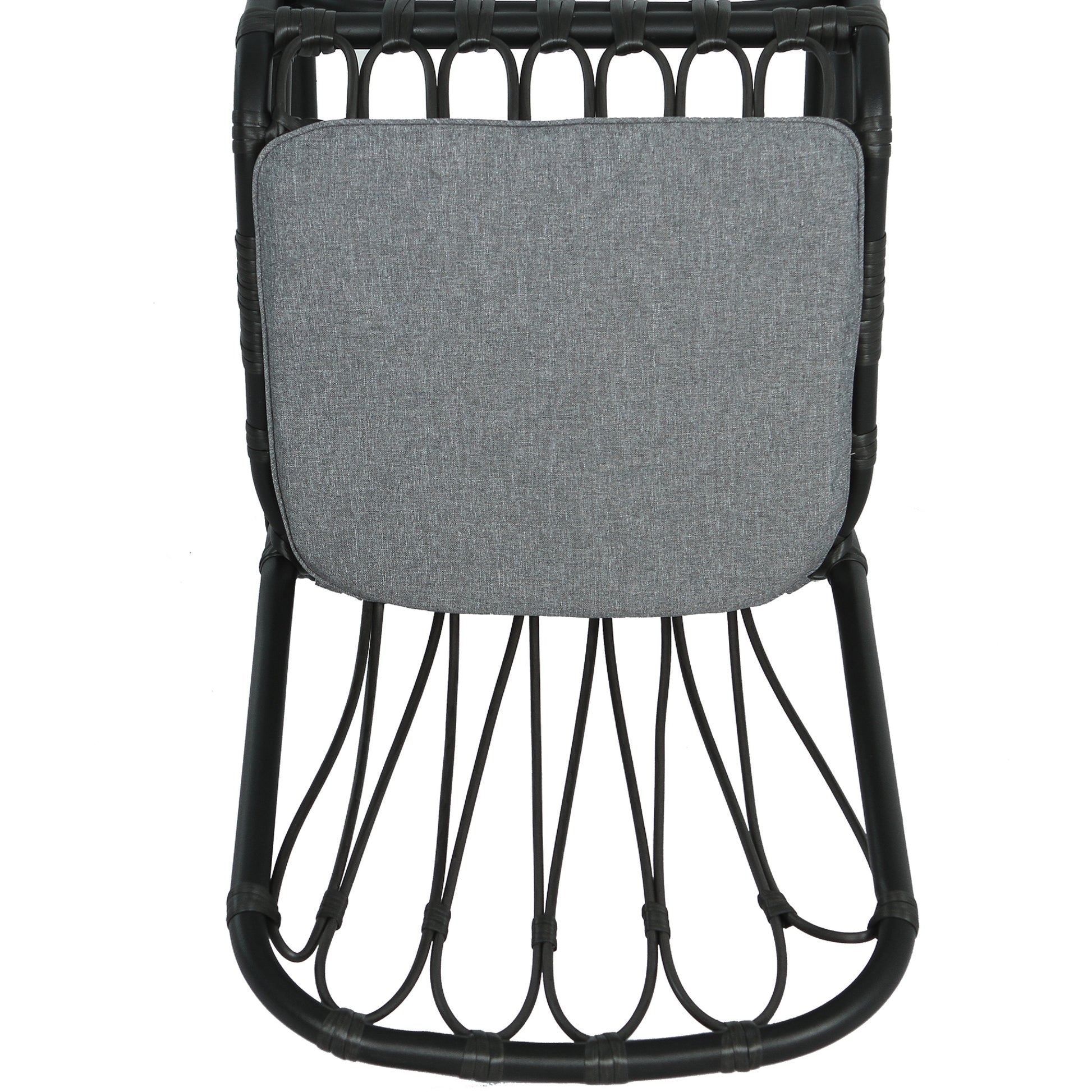 Outdoor Rattan Dining Chairs Set of 2 Wicker Patio Chairs with Washable Cushions