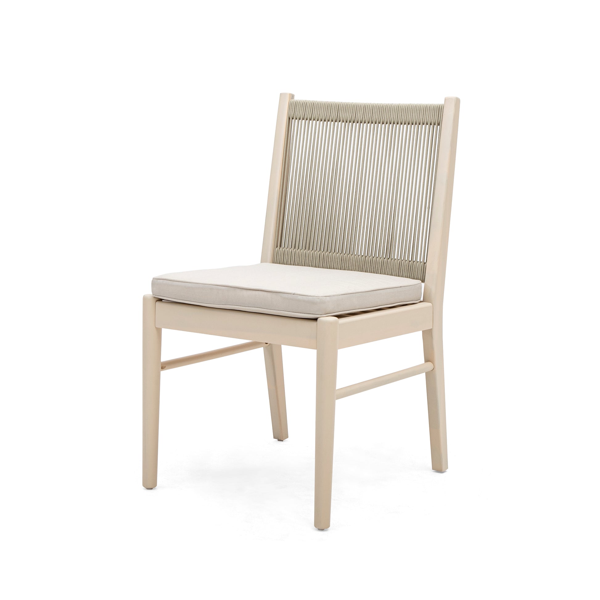 Outdoor Woven Back Dining Chair Set with Cushions, Weather Resistant Patio Seating