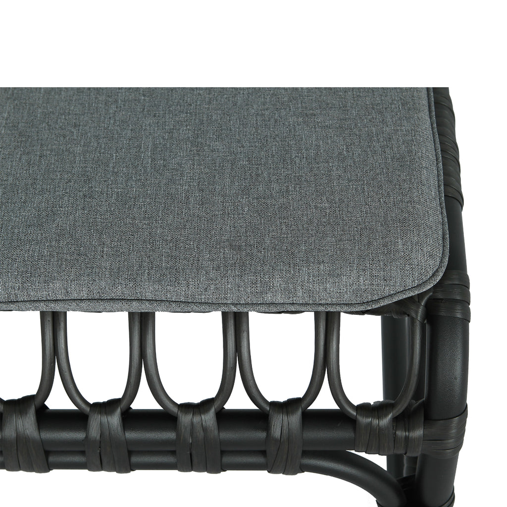 Outdoor Rattan Dining Chairs Set of 2 Wicker Patio Chairs with Washable Cushions